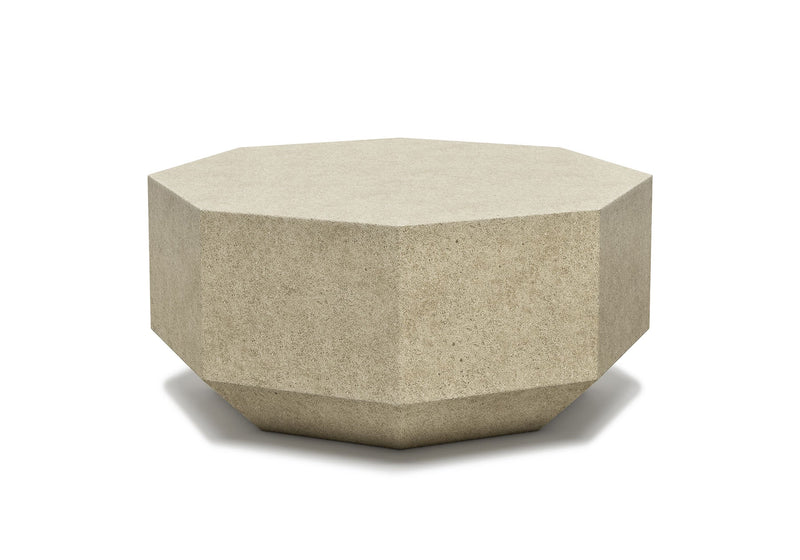 Gemma M Sıze Concrete Travertıne Coffee Table